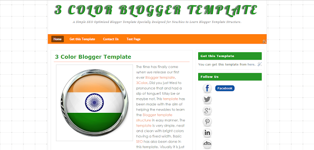 Three Color Blogger Template