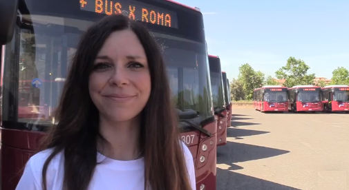 La presentazione dei nuovi bus per Roma