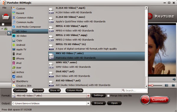 external HDD video format