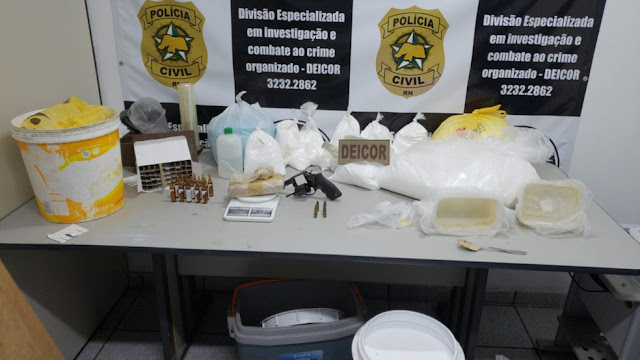 Polícia Civil desmancha laboratório de drogas e prende dois homens por tráfico no RN