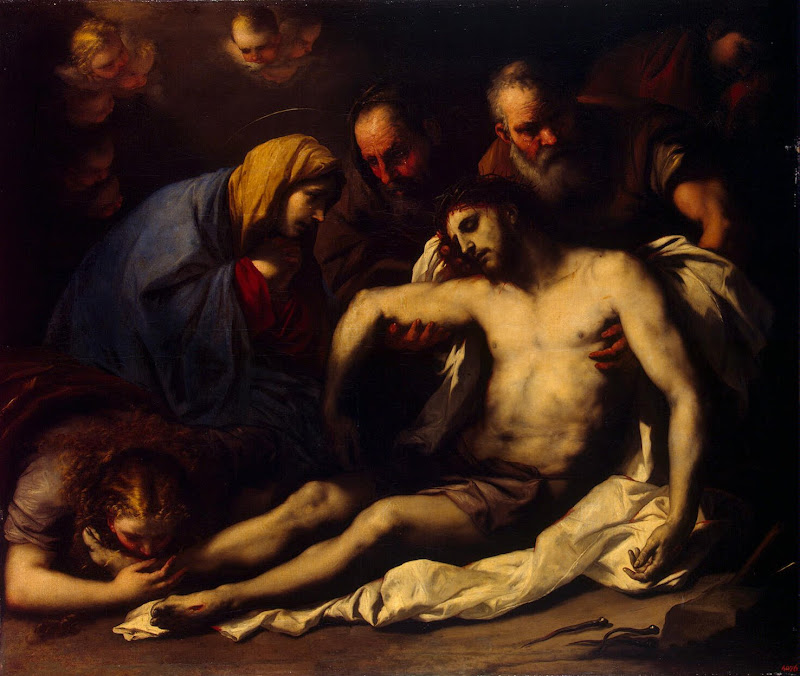 Lamentation by Luca Giordano - Christianity, Religious Paintings from Hermitage Museum