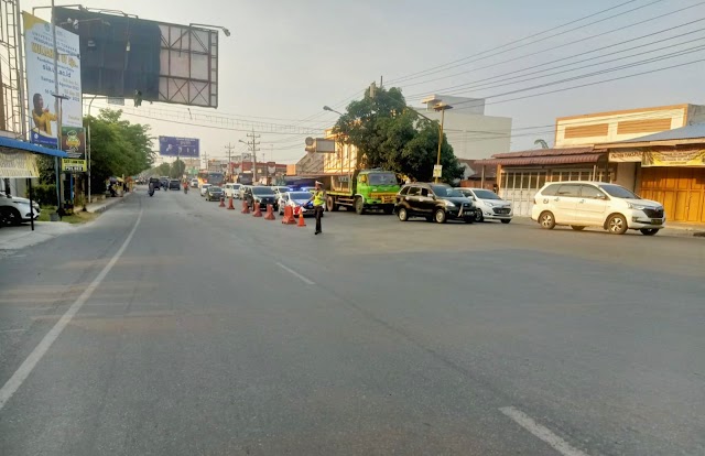 Kasat Lantas Polres Tebing Tinggi Pimpin Pam Perlintasan Rombongan Delegasi W20