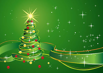 Christmas-Background-with-star-green-ribbon