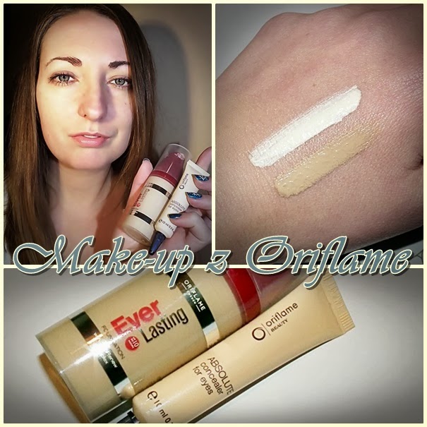 Oriflame, Oriflame Ever Lasting Foundation, Light Ivory, Oriflame Absolute Concealer for Eyes, Gold, podkład do każdego typu cery, korektor pod oczy, maxineczka, katosu, alina