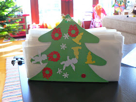 preschool christmas craft napkin holder