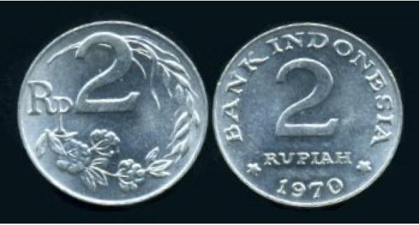 Koin Rp2 Tahun 1970