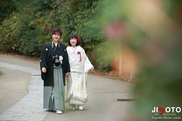 宇治上神社での挙式撮影