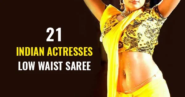actress low waist saree navel chain piercing