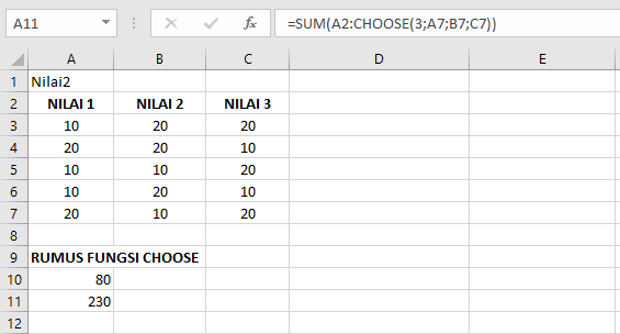 Fungsi CHOOSE: Pengertian, Kegunaan, dan Contohnya