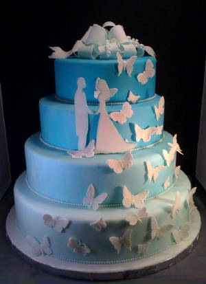 butterfly wedding cake