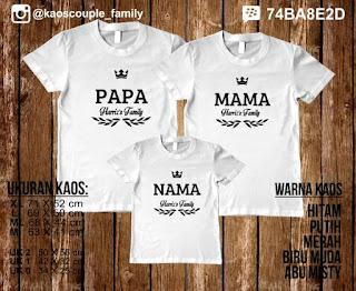 KAOS COUPLE FAMILY BUAT KELUARGA | Bikin Kaos Keluarga