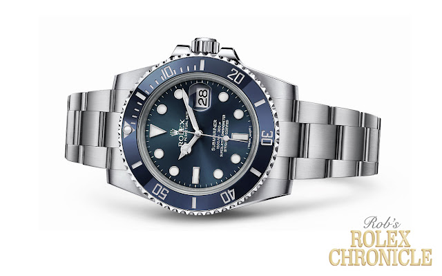 photoshopped photo of a Rolex Slate Blue Stainless Steel Sub Date Concept Model