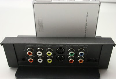 Archos 405 Portable Media Player on the DVR dock (Rear)
