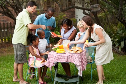 community barbeque celebrating end of the year NAMC montessori community