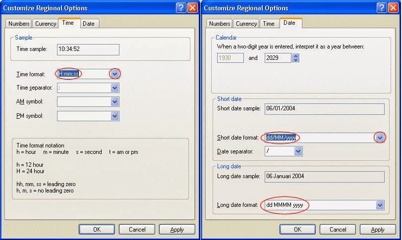 cara setting regional komputer format Indonesia