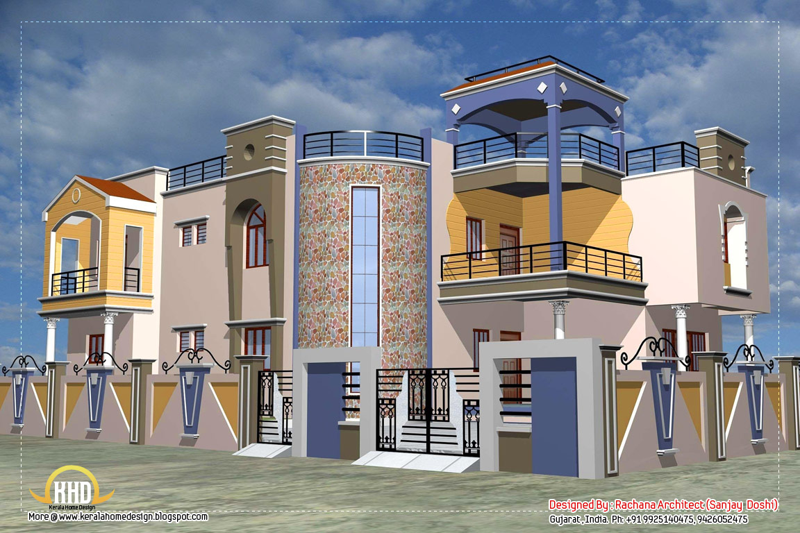 Luxury Indian  home  design with house  plan  4200 Sq Ft 