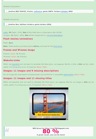 analisa blog di CHKMe yang kurang akurat dengan SEO