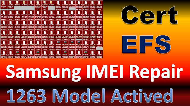 Samsung Cert+EFS IMEI Repair File 1263 item Model File Qcn Bin Free Download By Jonaki TelecoM