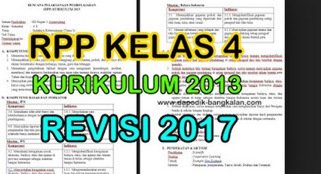 RPP Kelas 4 Tema 1 Kurikulum 2013 Revisi 2017