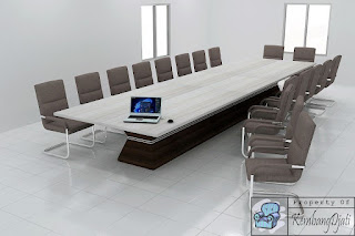 Pesan Meja Rapat Ukuran Besar Untuk 20 Orang + Furniture Semarang