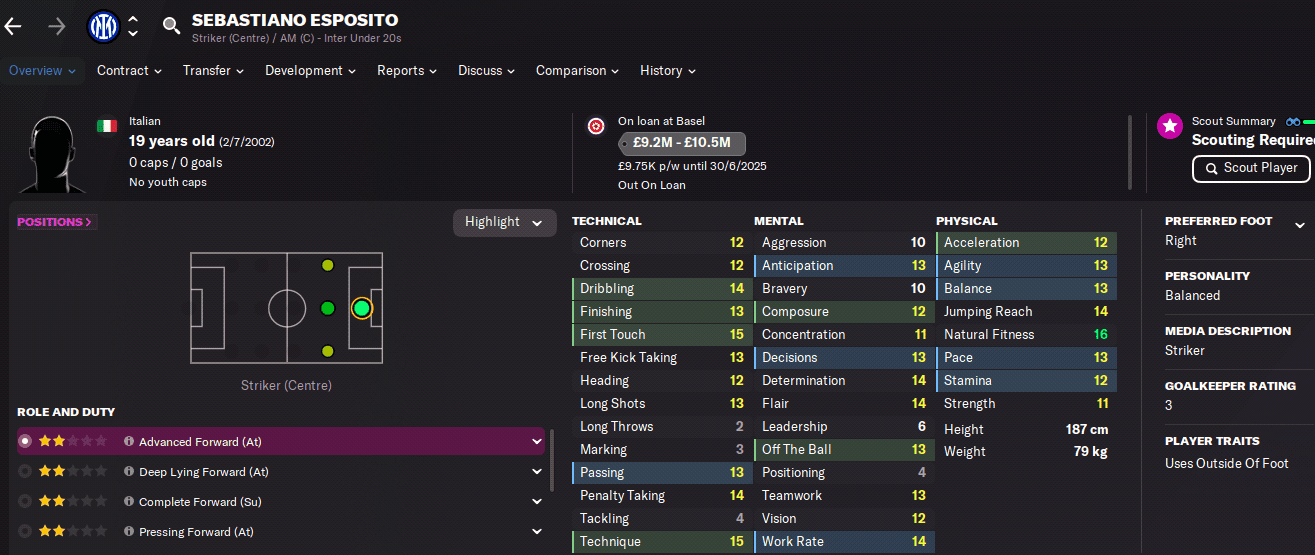 FM22 Sebastiano Esposito