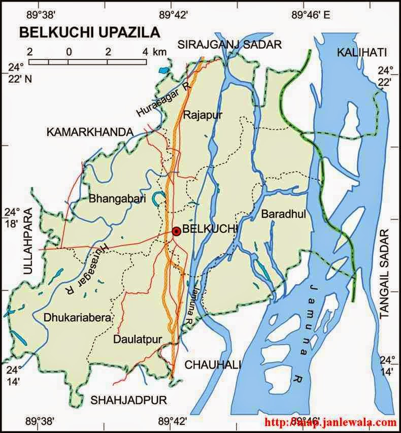 belkuchi upazila map of bangladesh
