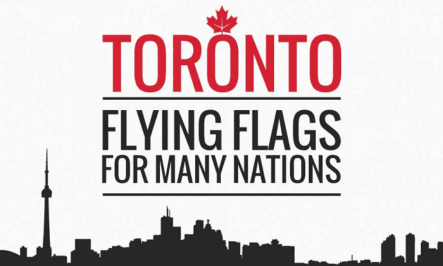 Image: Toronto: Flying Flags For Many Nations
