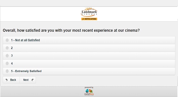 Landmark Cinema Customer Survey