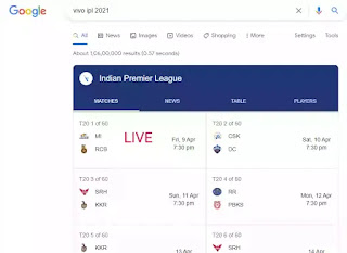 vivo ipl schedule