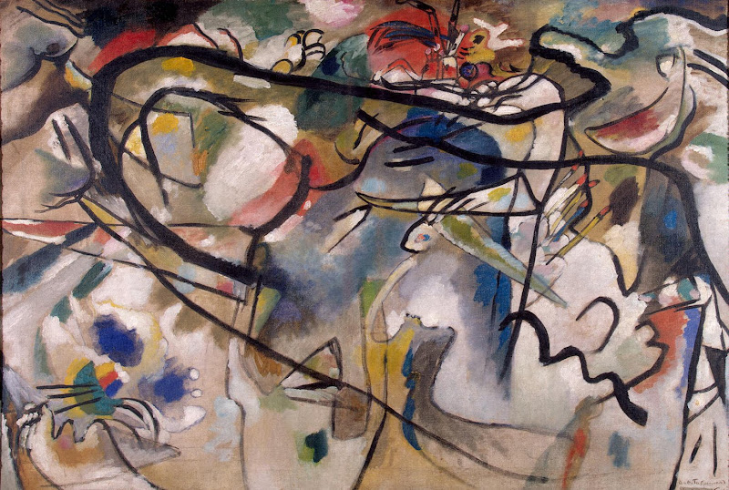 Sketch for Composition V by Wassily Kandinsky - Abstract Art Paintings from Hermitage Museum