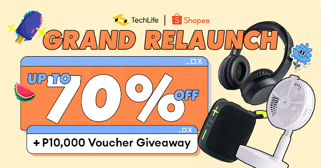 TechLife Shopee Grand Relaunch on April 30: Up to 70% Off