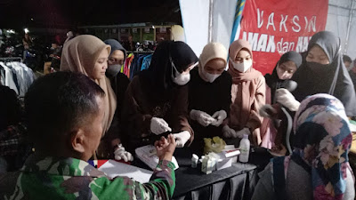 PINRANG; Apresiasi Masyarakat Serbu Vaksinasi Dan Cek Kesehatan Gratis Di Kampung Merdeka 2022