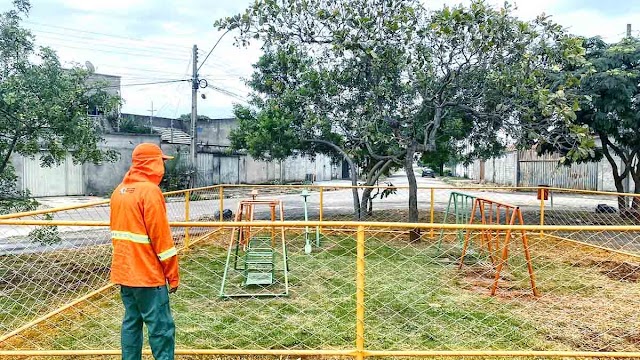Prefeitura de Goiânia conclui instalação de novo playground da praça do Residencial Veredas dos Buritis