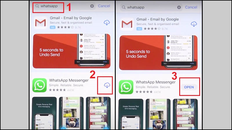 App Store để mở