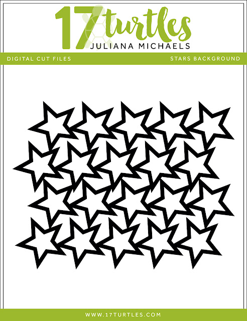 Stars Background Free Digital Cut File by Juliana Michaels 17turtles.com