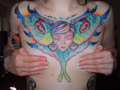 girl butterfly tattoo