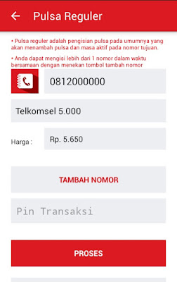 halaman transaksi isi pulsa di unitedtronik