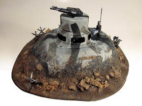 Completed Bunker for Warhammer 40k -Left Side View