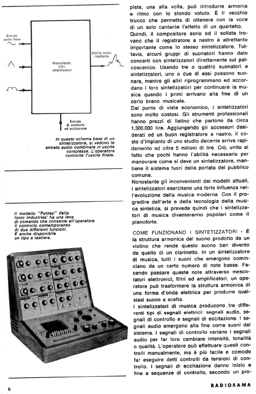 ACERVO HISTÓRICO!  RADIORAMA 10_72 A arte e a tecnologia da musica eletrônica ARP