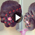 Learn - How To Create Braid 4 Divisions Hairstyle With Ribbons And Flowers