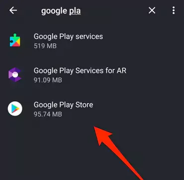 Google Play إعدادات تطبيق