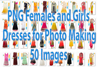 PNG Females and Girls Dresses for Photo Making 50 Images