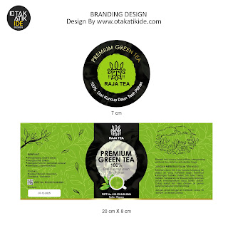 Desain branding produk teh hijau