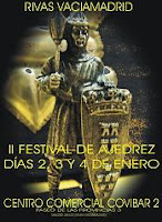 Cartel del II Festival de Ajedrez Rivas Vaciamadrid