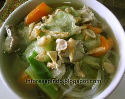 Cara Membuat Sayur Oyong Soun Kuah Bening Sederhana