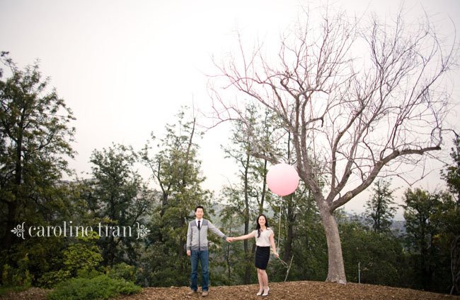 balloon engagement photo