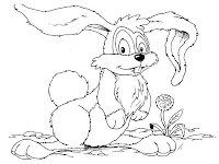 Rabbit On The Farm Coloring Pages