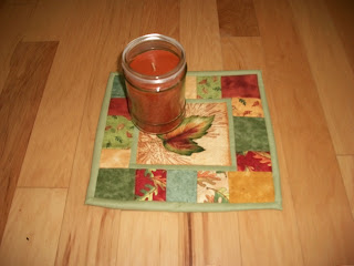 fall candle mat