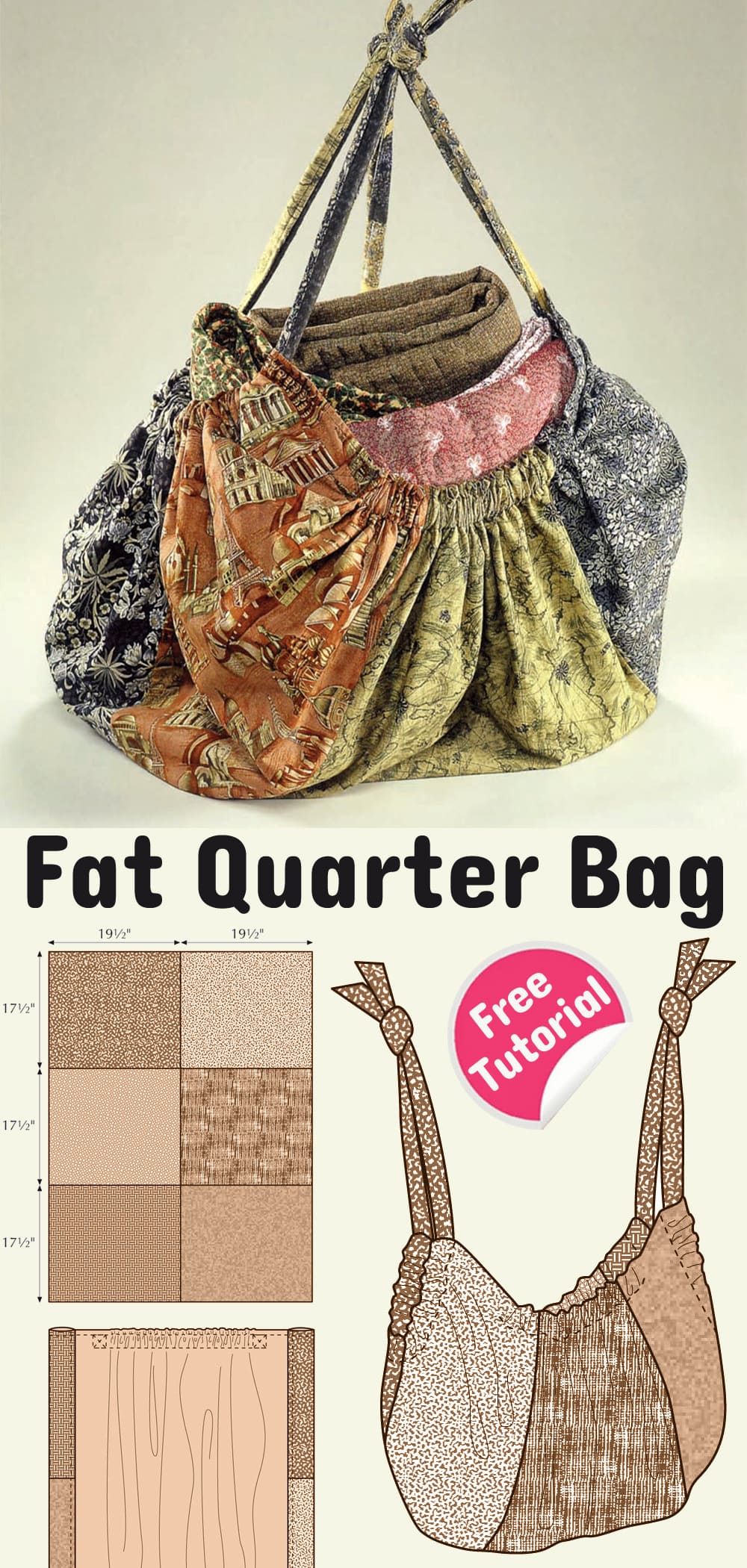 Fat Quarter Bag Pattern & Tutorial
