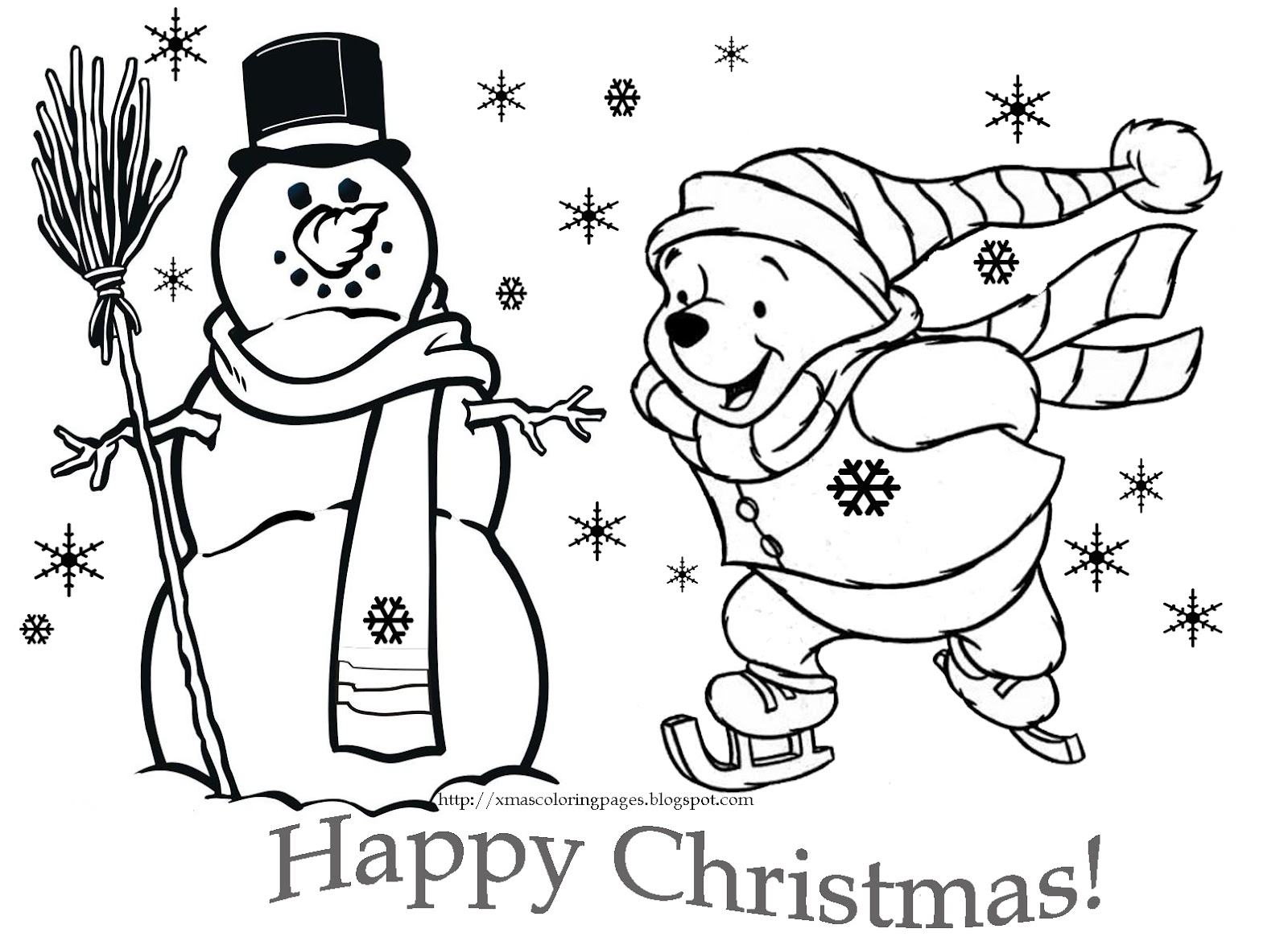 CHRISTMAS COLORING PAGES OF DISNEY CHARACTERS